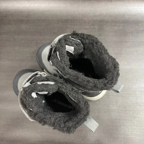 Merrell Snow Crush 2.0 Waterproof Boots Youth Toddler Kids Size 6 Black Shoes - Picture 9 of 10